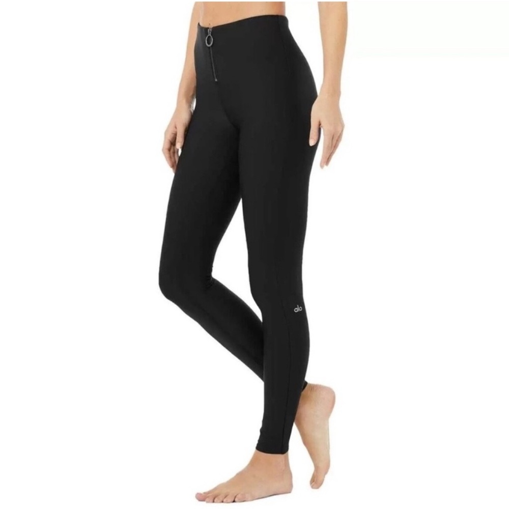 ALO Yoga High Waisted Zip Leggings - Black